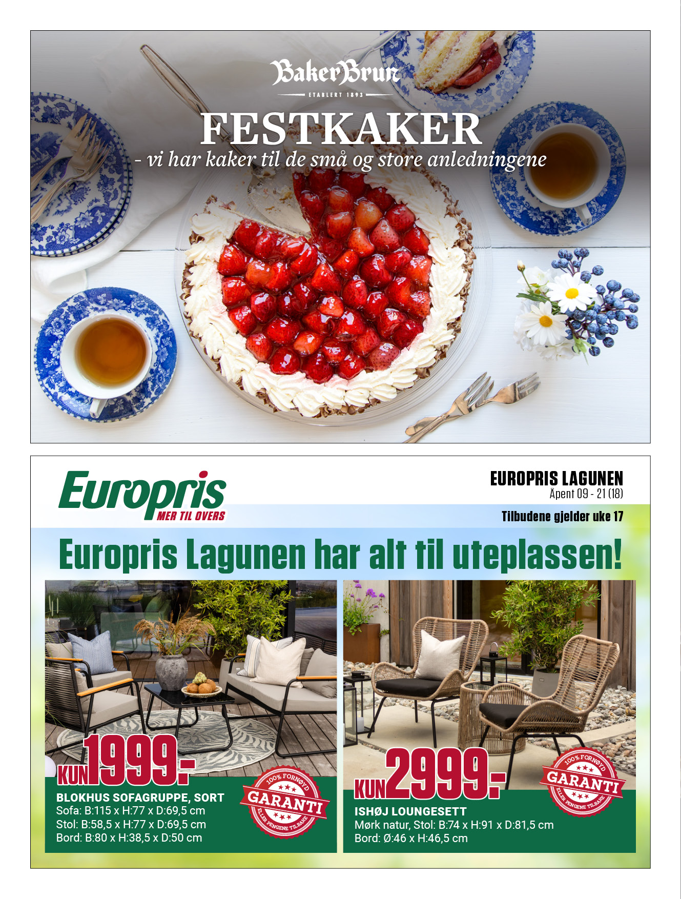 Annonse Baker Brun og Europris