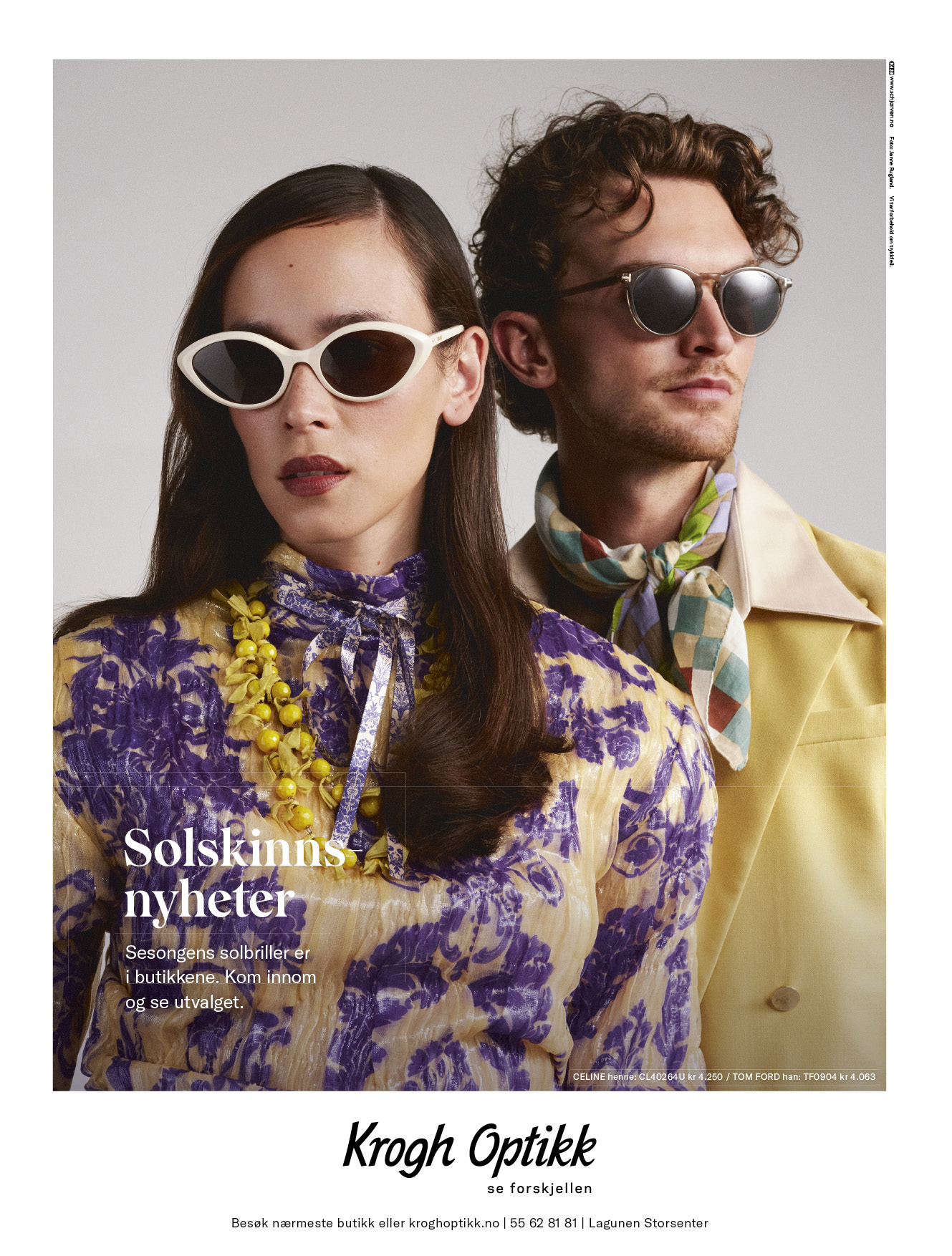 Krogh Optikk, solskinnsnyheter. Sesongens solbriller er i butikkene. Kom innom og se utvalget.